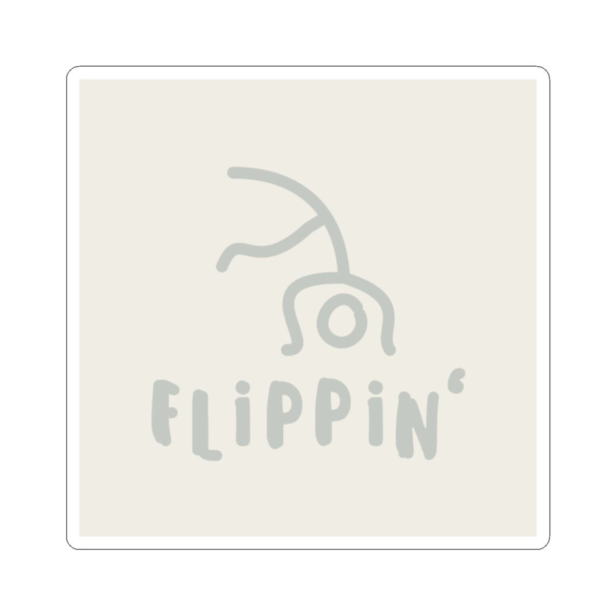 Flippin' Cartwheel Sticker - Green